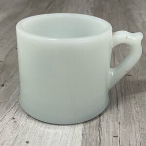Vintage White Milk Glass Heavy Shave Mug Coffee Mug